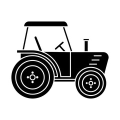 Tractor icon vector. Farm tractor Illustration sign. Agricultural machinery symbol or logo.