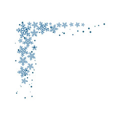 Festive Snowflake Corner Border for Winter Holidays.