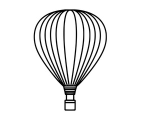Obraz premium Ethereal Escapade: Whimsical Hot Air Balloon | Clean, isolated vector art for creative projects.