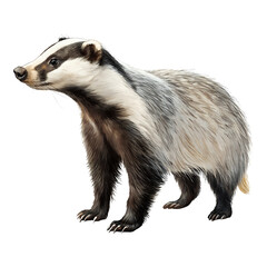 Obraz premium badger ,isolated on transparent png
