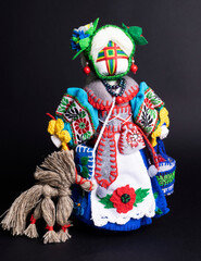 happy easter and motanka doll