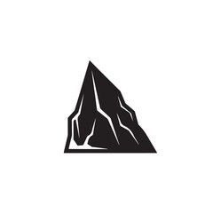Fototapeta premium Stylized black mountain peak icon a minimalist vector illustration for adventure and outdoor brandin