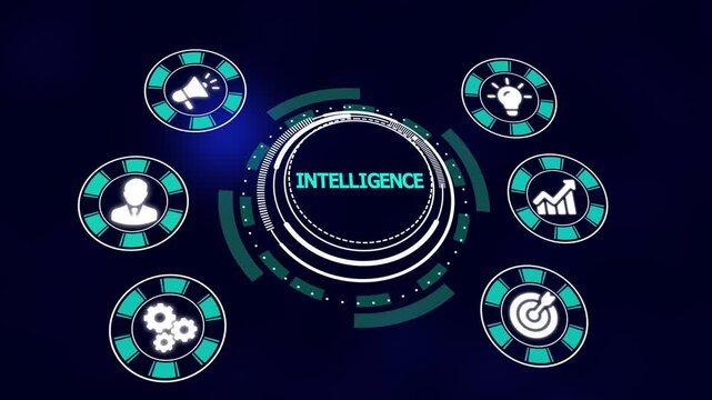 Futuristic digital intelligence dashboard showcasing data insights, smart analytics, and advanced system logic for modern business performance and strategic decision optimization.