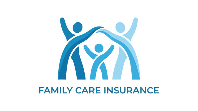 Family Care Protection Logo Design Vector Illustration - Powered by Adobe