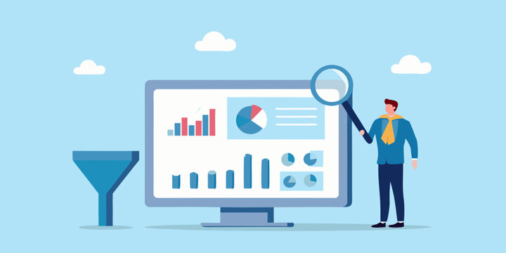 Analyzing data and improving business performance with data visualization and funnel