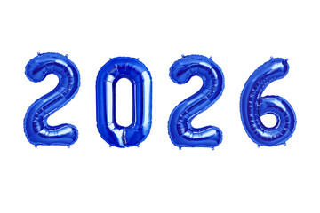 2026 New Year PNG, Balloon Number Design for Celebrations