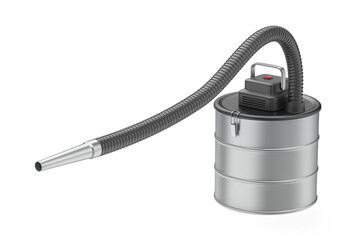 Electric ash vacuum cleaner on white background