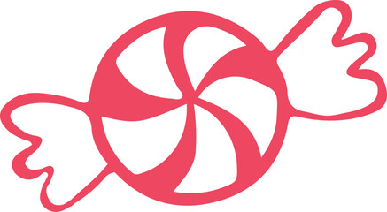 Whimsical candy collection with sweet treats and colorful designs