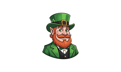Leprechaun Icon Illustration Celebrate St