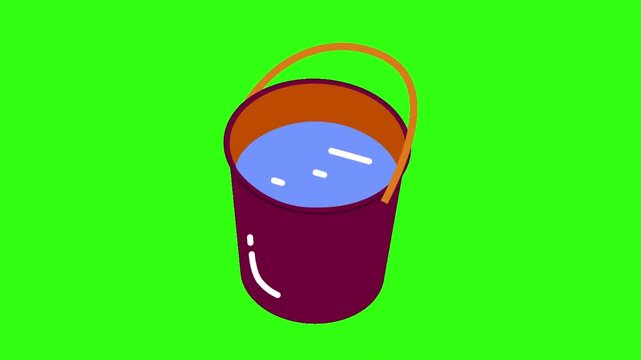 A pail of water animation 
