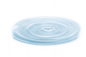 Transparent water ripple overlay with soft concentric waves and reflective highlights