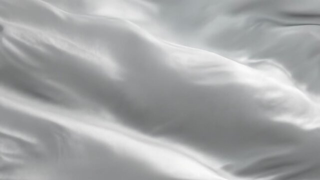 Seamless loop of pure white clean canvas texture softly rippling and flowing like satin fabric creating a blank and minimalist background wedding, flowing, white