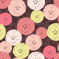 Apple Cross Section Slices Vector Seamless Pattern