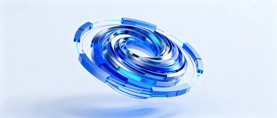 Blue spiral geometric structure