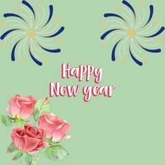 greeting card with flowers