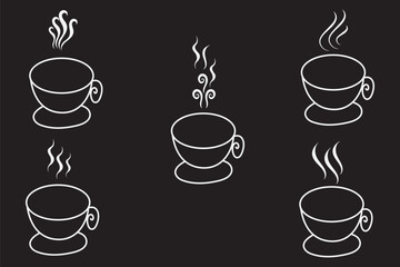Smoke and Steam Icon Set. Hot Vapor, Smell, and Aroma Symbols. Cooking Fume and Warm Air Vector Collection.