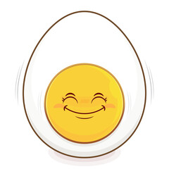 egg boiled smile face cartoon cute