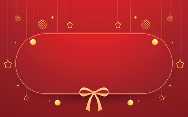 Christmas label. Festive Christmas text box vector. Perfect for seasonal messages or text and greetings.