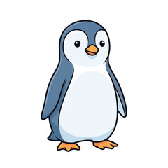 Adorable Cartoon Penguin Illustration with Detailed Features.
