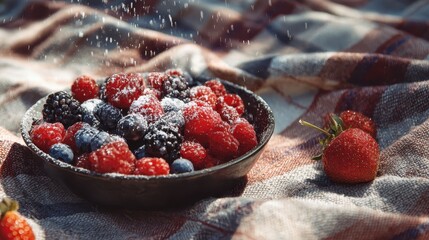 Fresh Berries Delight - A Bowl of Summers Sweetness.