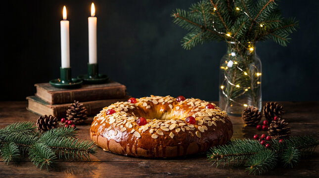 Rosc&oacute;n de reyes navide&ntilde;o