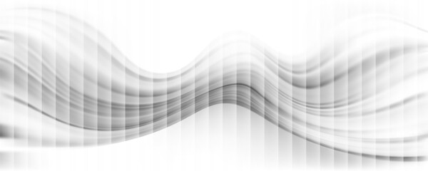 Modern white colored wavy gradient. Aesthetic ribbed fractal glass effect in color of 2026. Futuristic distortion. Ribbed glass blur template. Vector illustration