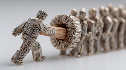 A symbolic illustration showing how persuasive cues impact thought formation.