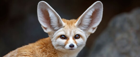 Obraz premium The fennec fox flaunting its unique giant ears and cute features
