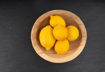 Old dried lemons. Fruits with darkened skins