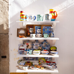 Portuguese handicrafts on the shelf