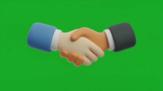 Two business professionals shaking hands in a gesture of agreement.