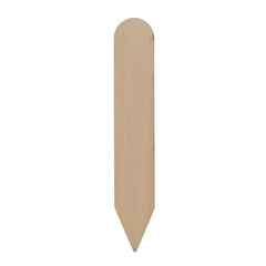 Plain wooden garden stake with pointed edge for planting  