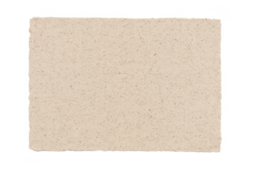 Blank vintage paper texture with ragged edges on a transparent background, providing copy space for design