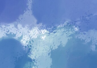 blue sky background watercolor model 4