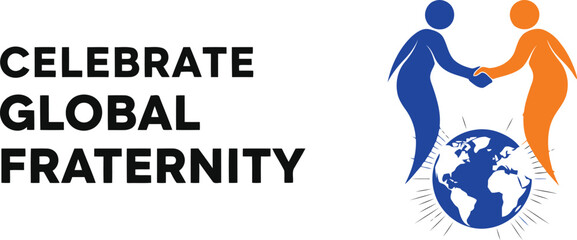 Celebrate global fraternity unity diversity and international friendship with earth symbol