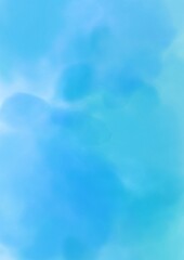 blue sky with clouds watercolor background