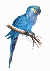 Colorful parrot illustration. Tropical bird.