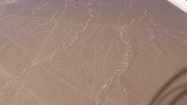 The Nazca Desert from a Cessna airplane window