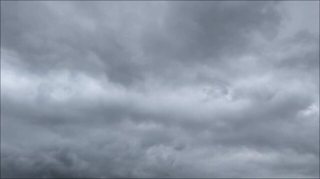 Dark gray problematic and stormy sky