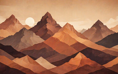 Abstract Mountain Landscape