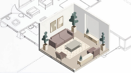 vector illustration of a residential building