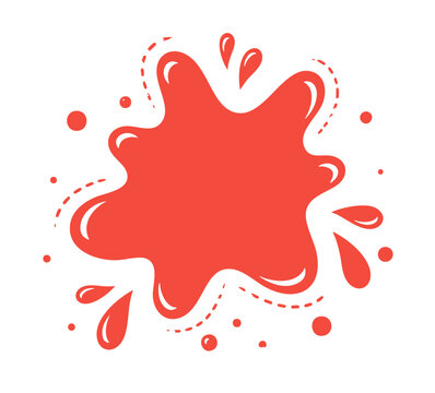 Czerwona plama kleks 