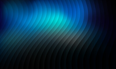 Fototapeta premium Neon ripple glass gradient in magenta, violet, ember orange on deep midnight. Sharp ribbed distortion, cinematic glow; futuristic texture background, vector illustration