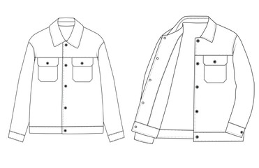 Man Shirt Jacket vector illustration design © GD TAWHIDUL