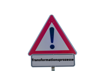 Transformationsprozesse Schild freigestellt