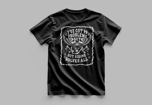 Biker Riding Vintage Tshirt Design Quote Graphic For Riders