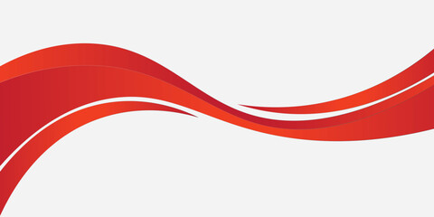 Vector red line background curve element with white space for text and message design, overlapping layers, vector