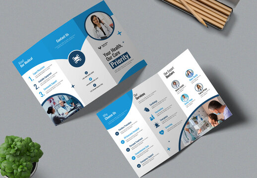 Medical Trifold Brochure Template