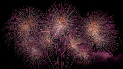 Fototapeta premium A dazzling display of fireworks illuminating the night sky with vibrant colors