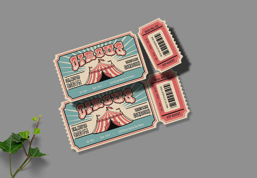 Vintage Circus Ticket Design